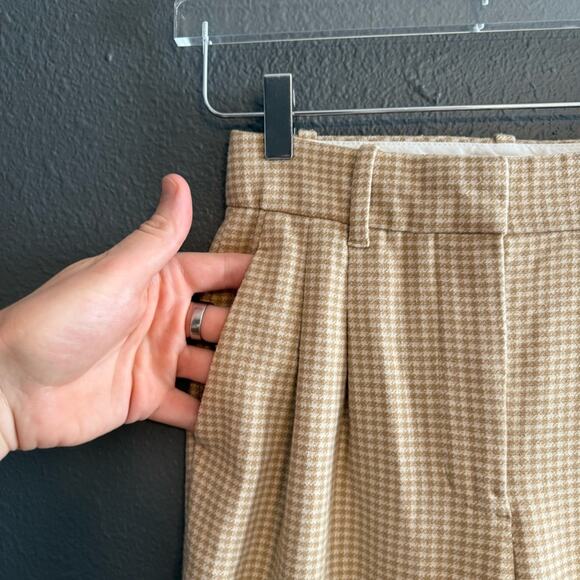 Wilfred Gingham Pleated Wide Leg Crop Pants Size 2 - Picture 4 of 7